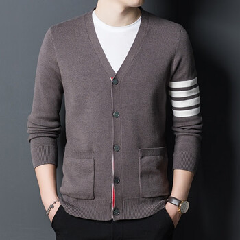 shanshan 杉杉 针织衫男开衫带扣子外套毛线衣男士秋冬款休闲上衣含