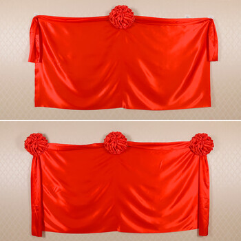 揭牌仪式红布揭幕红布开业牌匾揭幕大花球剪彩仪式道具红绸布定制