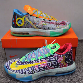 店】杜兰特6代鸳鸯篮球鞋低帮what the kd6气象员黑人月nba全明星骚粉