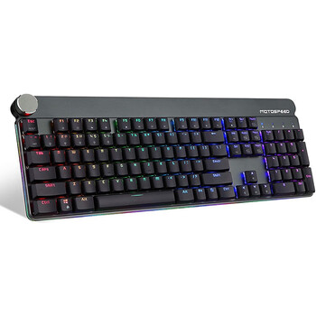 摩豹(motospeed) rgb灯效 104键电竞游戏办公机械键盘 无线/有线双