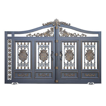 铝合金庭院农村院子电动庭院大门 大门双开门 厂家直销