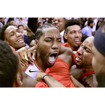 狼天影猛龙队莱昂纳德海报伦纳德自粘写真贴纸宿舍房间墙贴画定制白色