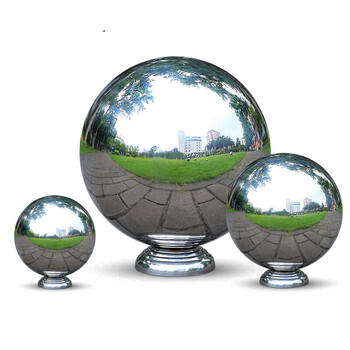 304#不锈钢球楼梯护栏镜面装饰球空心球围墙1.