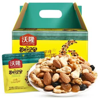 沃隆每日坚果孕妇零食腰果核桃榛子巴旦木蔓 越莓干混合坚果干果礼盒零食大礼包儿童零食儿童b款 学生款 750g 盒 25g 30袋 图片价格品牌报价 京东