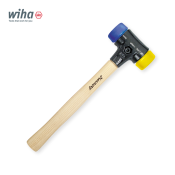 德国Wiha 832-15安全软面锤蓝锤面/黄锤面无回弹胶锤安装锤橡胶锤 26653 （全长290mm/直径30CM)