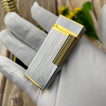 英国dunhill登喜路打火机铜贵金属朗声气体火石礼品男 间金 火石 气体