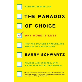 选择的悖论英文原版the Paradox Of Choice 专业心理学 摘要书评试读 京东图书