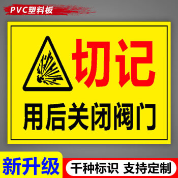 燃氣設施重地嚴禁煙火閒人免進標識牌燃氣房切記用後關閉閥門提示標示