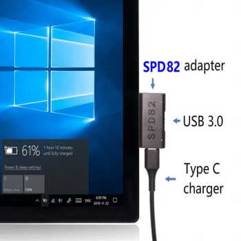 微軟surface pd快充電源線type-c編織轉接pro6/5/4/3book誘騙usb