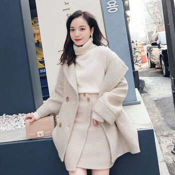 木以古微胖女装外套秋天搭配裙子的外套胖mm大码加加厚毛呢秋冬新款小