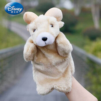 迪士尼玩具尚新儿童婴儿玩具早教动物手偶山羊手指偶绵羊安抚玩偶节日