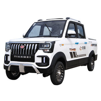 康捷达电动四轮车双排皮卡货车载客拉货油电两用四轮电动车家用老人