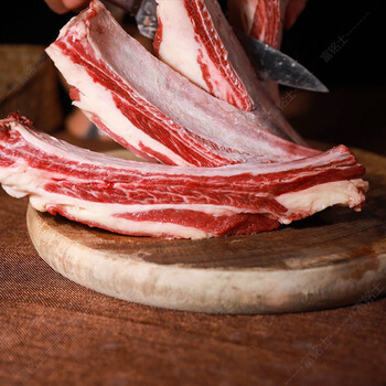 京尊达 原切牛排骨  牛肋骨  胸骨 黄牛牛排  牛仔骨 牛小排新鲜 3斤