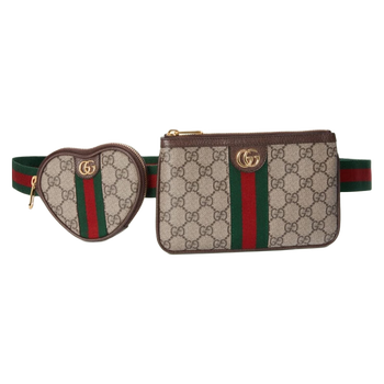 古驰gucci女包ophidia系列腰包米色和乌木色69880596iwg