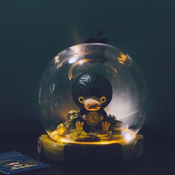 京选优品泡泡玛特哈利波特盲盒隐藏款哈利波特隐藏款嗅嗅防尘罩玻璃