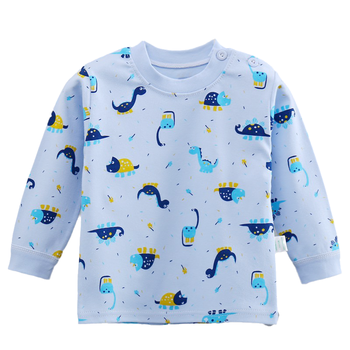 宝宝秋衣婴儿秋衣单件上衣男宝宝对开衫长袖秋装儿童保暖秋衣女童外穿