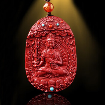 灵菲朱砂本命佛吊坠属虎本命虎年虚空藏阿弥陀佛普贤观音菩萨项链男女