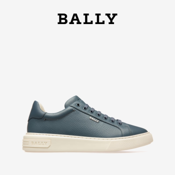 巴利(bally)/新款男士深蓝色时尚休闲皮革运动鞋板鞋6300032 深蓝色