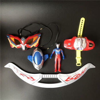 赛罗头镖变身器赛罗奥特曼头标大号无限飞镖儿童玩具男孩投标a款5件套