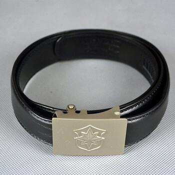 黑色 保安皮带式保安配饰腰带安保皮带 金属自动扣 黑色 均码