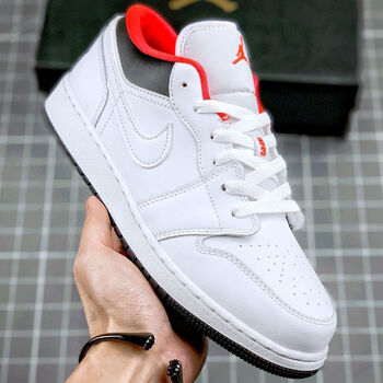 air j1 low 白黑红乔1低帮百搭休闲板鞋女鞋女款小白鞋 42.