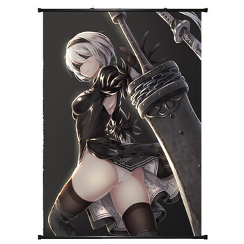 尼尔机械纪元 2b小姐姐动漫游戏周边超大卷轴挂画布画海报二次元 21