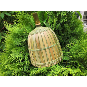其六收蜂笼竹制品捕蜂招蜂诱蜂笼野外捕蜂工具手工编织绿色加边加厚款