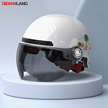 起点狼 头盔电动车3c认证半盔摩托车安全帽太空人男女四季通用夏盔