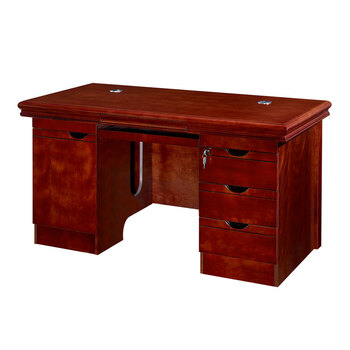 永亨家具 办公桌 深红色