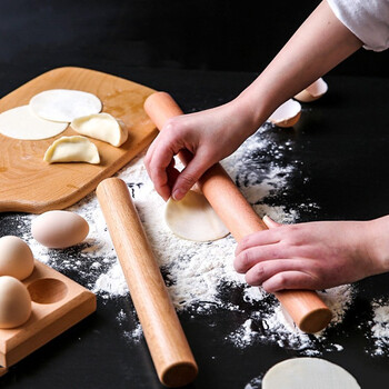 擀面杖实木榉木擀面棍家用擀饺子皮杆面棒赶面仗压面棍擀面杖25cm25cm