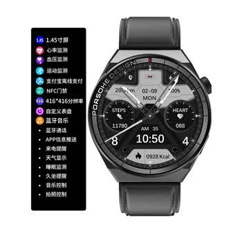 【华为手机通用】智能手表gt4pro男士新款黑科技gt3表 gt4黑色皮带配