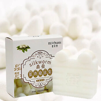 乔嫩翔茧壳蚕丝拉丝皂控油净痘除螨洗脸洁面天然山羊奶网红款洁面手工