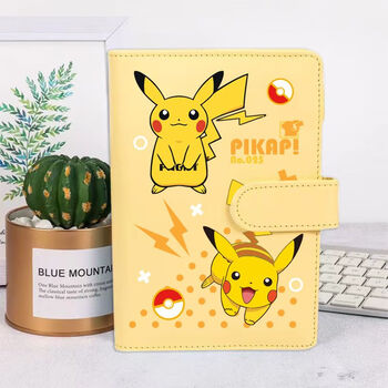 皮卡丘周边手账本笔记本活页夹日记本卡通本子宝可梦礼物文具女 电气