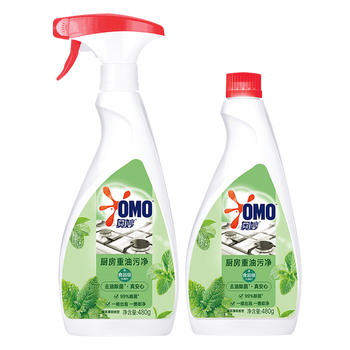 奥妙奥妙厨房重油污净清新柠檬香型油污清洁剂洗涤剂喷雾清洁液深层清