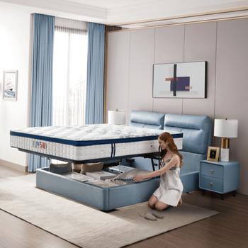 床垫芝华仕头等舱5星床垫真皮现代简约气压储物芝华士五星床架玛丽莲