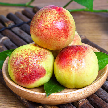 敦煌特产李广桃新鲜青皮桃子紫胭桃5斤礼盒装现摘现发新鲜应季水果
