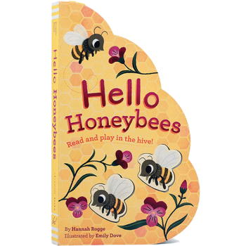 hello honeybees 你好親愛的小蜜蜂 異形紙板書 幼兒自然科學啟蒙