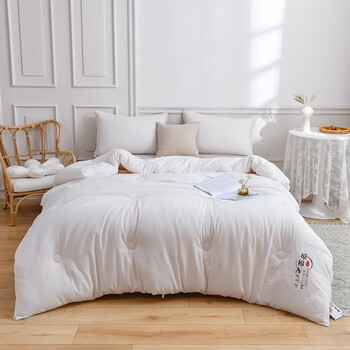 家纺被子被芯大豆纤维秋冬被加厚抗菌大豆冬被保暖舒适象牙白150200cm