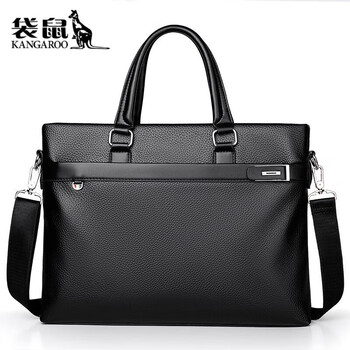 袋鼠(kangaroo)真皮男包牛皮男士手提包高颜值斜挎包公文包男款出差