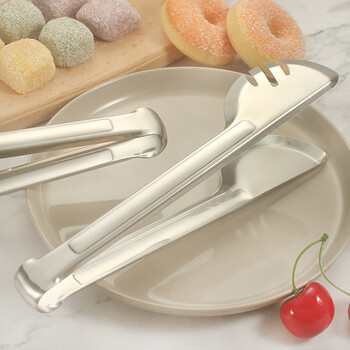 德国艾姆希(amx)不锈钢半圆面包夹韩式烤肉碳火烧烤夹菜用的夹子家用