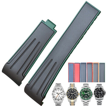 olex劳力士硅胶表带潜航者海使型水鬼橡胶表带男114060/116613手表链