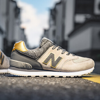 新百伦nb官方nb运动鞋580系列新款男鞋休闲米白老爹鞋夏真皮574灰金38