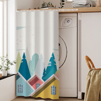 锦梦妮阳台滚筒洗衣机遮阳帘防晒防尘罩遮挡帘柜子帘防水遮光布盖布罩