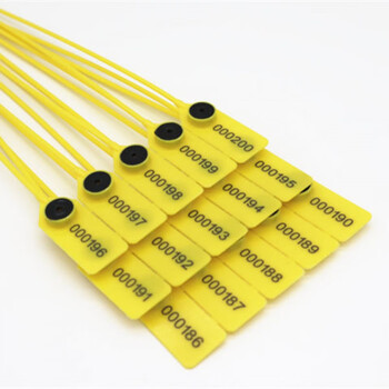 一次性塑料封条物流扎带货车封签集装箱煤运车封条捆绑带铅封长ymft