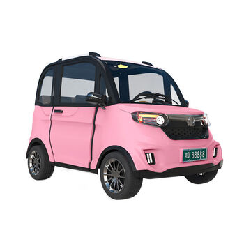 中老年代步电动车老头乐锂电池家用全封闭四轮成人老人接送孩子新能源