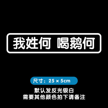 qefh我姓李车贴百家姓定做摩托车贴纸创意文字个性姓氏定制汽车搞笑贴