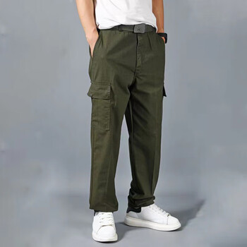 夏季工裤汽修裤子劳保工装裤耐磨工装裤男工装581军绿单裤175130150斤