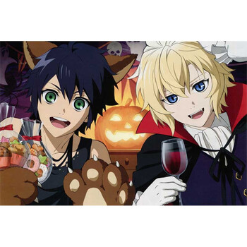 狼天影终结的炽天使海报百夜米咖尔墙贴纸出租房宿舍自粘贴画定制高清