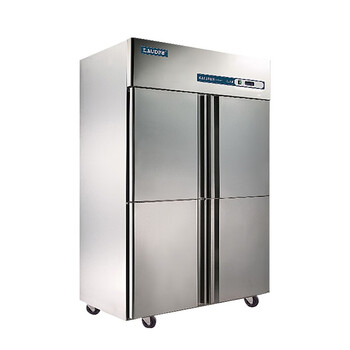 双温四开门冷柜立式不锈钢保鲜柜洛德风冷冷藏冷冻冰柜保鲜冷冻冰箱