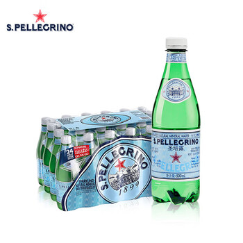 圣培露sanpellegrino含气天然水气泡水意大利进口500ml*24瓶 塑料瓶